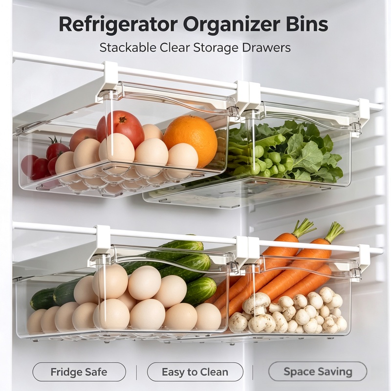 Hanging Sliding Drawer Refrige - Food Storage With Dividers recension och pris